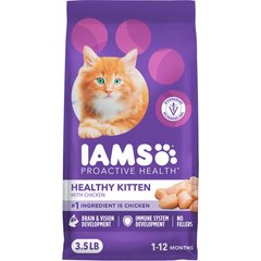 Iams Proactive Health Kitten Chicken Recipe Dry Cat Food, 3.5-lb bag