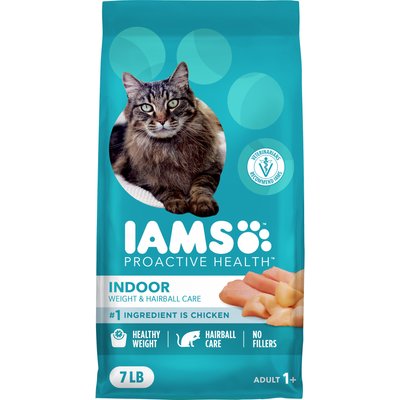 Iams Iams ProActive Health Weight & Hairball Care Dry Cat Food, 7-lb bag