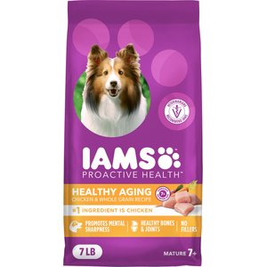 Iams Proactive Health Healthy Aging with Real Chicken Senior Dry Dog Food, 7-lb bag