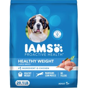 Iams Proactive Health Adult Large Breed Healthy Weight Control with Real Chicken Dry Dog Food, 29.1-lb bag