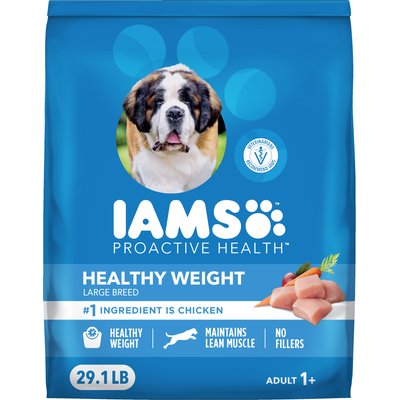 Iams Iams Proactive Health Adult Large Breed Healthy Weight Control with Real Chicken Dry Dog Food, 58.2-lb bundle