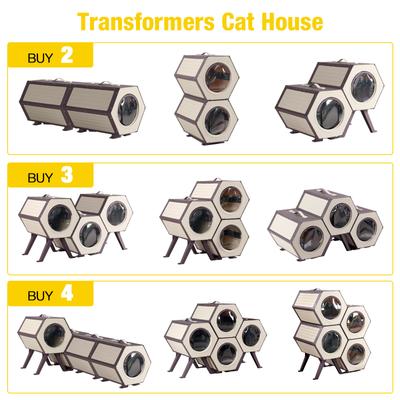 Show full view: Aivituvin Plastic Indoor & Outdoor Heated Cat House, Brown slide 7 of 9