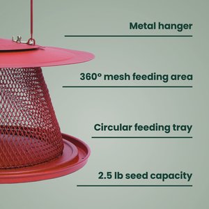 Perky-Pet Cardinal Wild Bird Feeder, Red