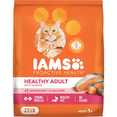 Iams Iams ProActive Health Salmon Recipe Adult Dry Cat Food, 22-lb bag