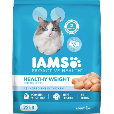 Iams Iams Proactive Health Healthy Weight Chicken Flavor Adult Dry Cat Food, 22-lb bag