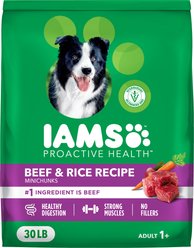 Iams Proactive Health Minichunks Adult Beef & Rice Recipe Dry Dog Food, 30-lb bag