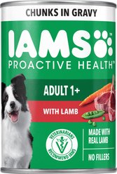 Iams Proactive Health Lamb Chunks in Gravy Canned Wet Dog Food, 13-oz can, case of 12