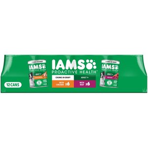 Iams Proactive Health Variety Pack Canned Wet Dog Food, 13-oz can, case of 12