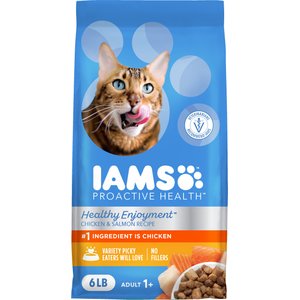 Iams Proactive Health Healthy Enjoyment Immune Support Chicken & Salmon Adult Dry Cat Food, 6-lb bag