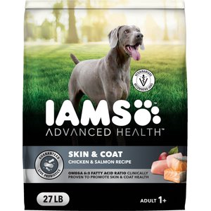 Iams Advanced Health Skin & Coat Chicken & Salmon Recipe Adult Dry Dog Food, 27-lb bag
