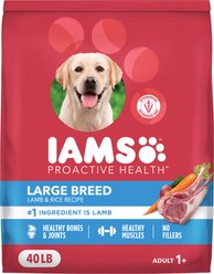 Iams Proactive Health Large Breed Adult Lamb & Rice Recipe Dry Dog Food, 40-lb bag