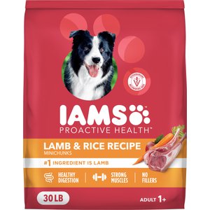 Iams Proactive Health Minichunks Adult Lamb & Rice Dry Dog Food, 30-lb bag