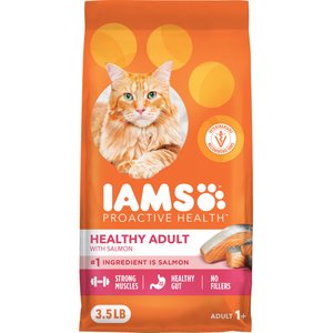 Iams ProActive Health Salmon Recipe Adult Dry Cat Food, 3.5-lb bag