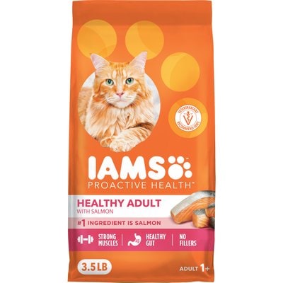 Iams Iams ProActive Health Salmon Recipe Adult Dry Cat Food, 3.5-lb bag