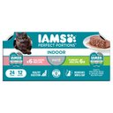 Iams Perfect Portions Indoor Salmon & Turkey Recipe Variety Pack Grain-Free Pate Wet Cat Food, 2.6-oz tray, case of 12 twin-packs