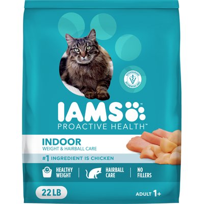 Iams Iams Proactive Health Indoor Weight & Hairball Care Chicken & Turkey Recipe Dry Cat Food, 44-lb bundle