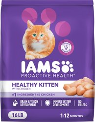Iams Proactive Health Kitten Chicken Recipe Dry Cat Food, 16-lb bag