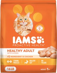 Iams Proactive Health Healthy Adult Chicken Recipe Dry Cat Food, 16-lb bag