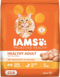 Iams Proactive Health Healthy Adult Chicken Recipe Dry Cat Food, 22-lb bag