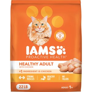 Iams Proactive Health Healthy Adult Chicken Recipe Dry Cat Food, 22-lb bag