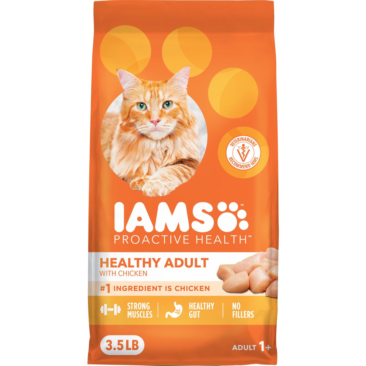 Iams ProActive Health Healthy Original with Chicken Cat Food, 3.5-lb