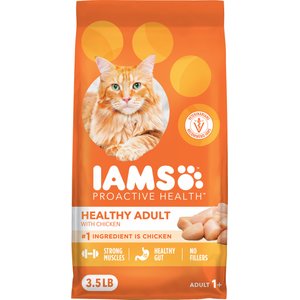 Iams Proactive Health Healthy Adult Chicken Recipe Dry Cat Food, 3.5-lb bag