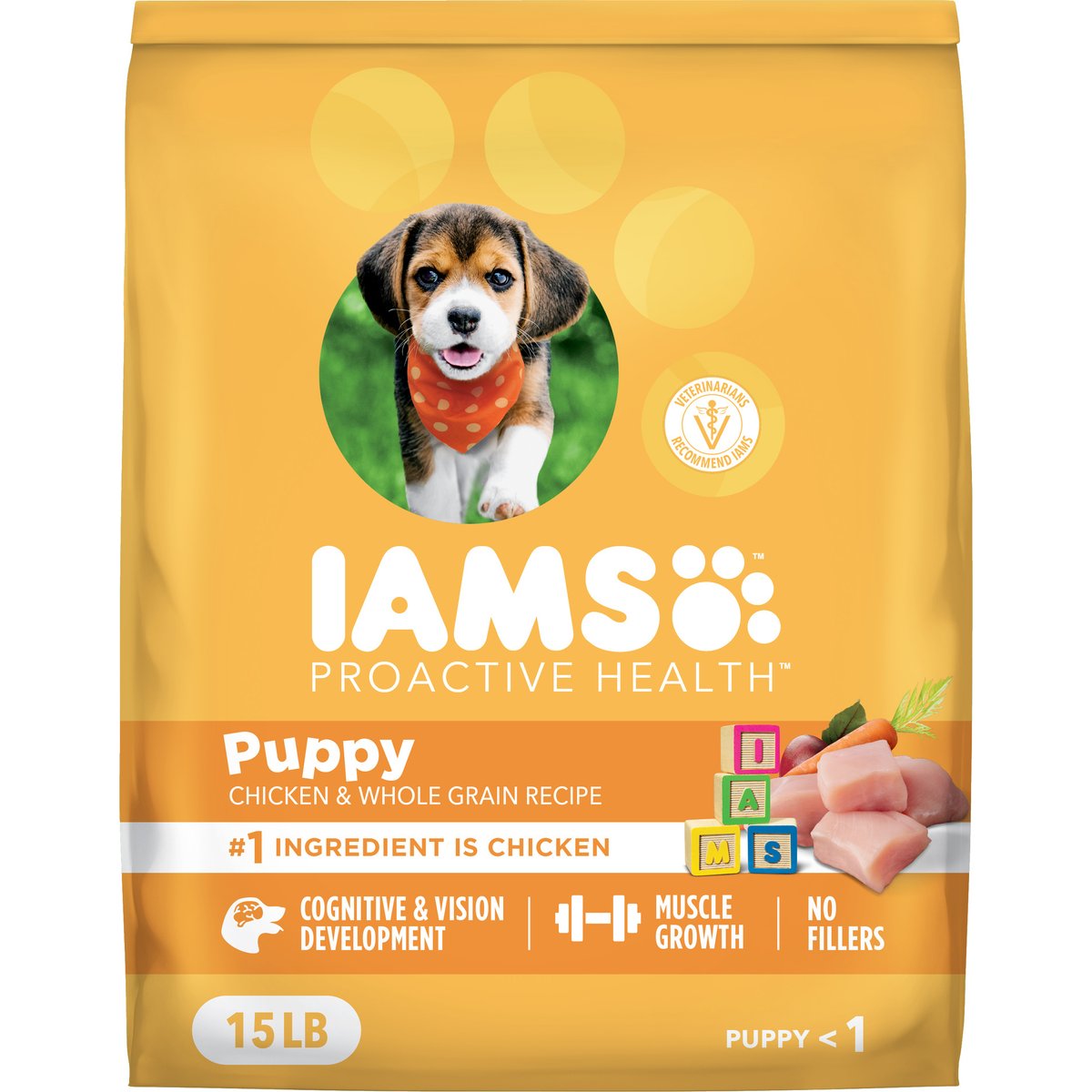 Iams Proactive Health Smart Puppy with Real Chicken Dry Dog Food, 30-lb bundle