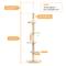 Show in main carousel: PAWZ Road 95 to 107-in Adjustable Polyester Floor-to-Ceiling Cat Tree Tower, Beige slide 3 of 9