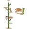 Show in main carousel: PAWZ Road 87 to 100-in Adjustable Polyester Floor-to-Ceiling Cactus Cat Tree with 4.1-in Robust Scratcher, Green slide 1 of 9