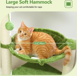 PAWZ Road 28-in Polyester Cat Tree Tower with Sisal Scratching Posts, Small, Green slide 2 of 9
