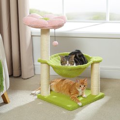 PAWZ Road 28-in Polyester Cat Tree Tower with Sisal Scratching Posts, Small, Pink