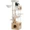 Show in main carousel: PAWZ Road 75-in Tall Polyester Cat Tree & 2 Condos with Food Station & Large Hammock, Beige slide 9 of 10