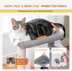 PAWZ Road Indoor 32-in Polyester Cat Tree Tower & 2 Cozy Condos, Medium, Gray slide 2 of 7