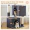 Show in main carousel: PAWZ Road Indoor 44-in Polyester Cat Tree Tower & 2 Cozy Condos, Large, Dark Gray slide 5 of 9