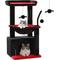 Show in main carousel: PAWZ Road Indoor 33-in Polyester Cat Tree Gothic Tower with Large Condo, Black slide 1 of 11