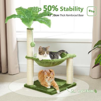 Show full view: PAWZ Road 28-in Polyester Cat Tree Tower with Sisal Scratching Posts, Small, Green slide 8 of 10
