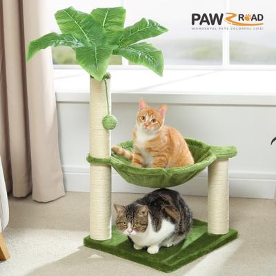Show full view: PAWZ Road 28-in Polyester Cat Tree Tower with Sisal Scratching Posts, Small, Green slide 9 of 10