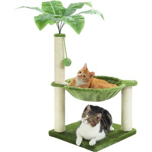 PAWZ Road 28-in Polyester Cat Tree Tower with Sisal Scratching Posts, Small, Green