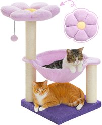 PAWZ Road 28-in Polyester Cat Tree Tower with Sisal Scratching Posts, Small, Purple
