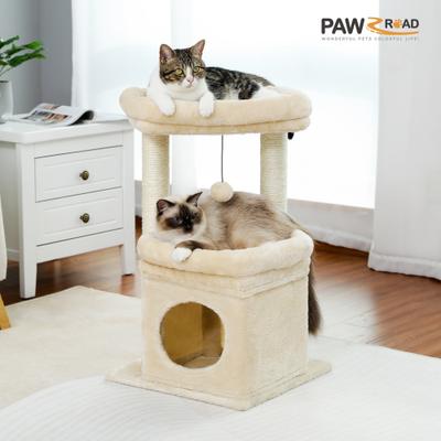 Show full view: PAWZ Road 26.8-in Polyester Cat Tree Tower & Condo, Large Perch, Beige, Small slide 5 of 11