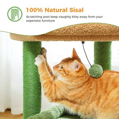 Show full view: PAWZ Road 26.8-in Polyester Cat Tree Tower & Condo, Large Perch, Green, Small slide 7 of 10