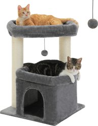 PAWZ Road 26.8-in Polyester Cat Tree Tower & Condo, Large Perch, Gray, Medium slide 2 of 7