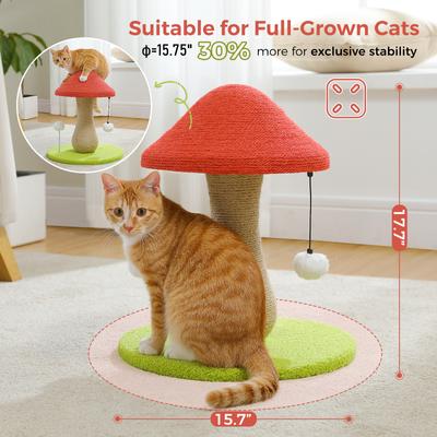 Show full view: PAWZ Road 18-in Polyester Mushroom Cat Scratching Post & Scratcher slide 6 of 8