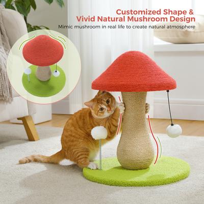 Show full view: PAWZ Road 18-in Polyester Mushroom Cat Scratching Post & Scratcher slide 7 of 8