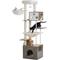 Show in main carousel: PAWZ Road 75-in Tall Polyester Cat Tree & 2 Condos with Food Station & Large Hammock, Gray slide 9 of 10