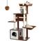 Show in main carousel: PAWZ Road 52-in Polyester Modern Cat Tree & Condo with Fully Sisal Covered Scratching Posts, Brown slide 7 of 8