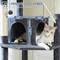 Show in main carousel: PAWZ Road 69-in Tall Polyester Cat Tree Tower & Condo with Large Hammock, Dark Gray slide 5 of 10
