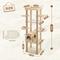 Show in main carousel: PAWZ Road 71-in Tall Polyester Wood Cat Tree & Condo with 2 Acrylic Bowls, Beige slide 4 of 10