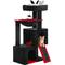 Show in main carousel: PAWZ Road Multi-Level 41-in Polyester Gothic Cat Tree Tower with Double Condos, Black, Large slide 2 of 9