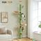 Show in main carousel: PAWZ Road 87 to 100-in Adjustable Polyester Floor-to-Ceiling Cactus Cat Tree with 4.1-in Robust Scratcher, Green slide 3 of 9